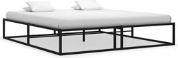 vidaXL - Bedframe - metaal - zwart - 200x200 - cm