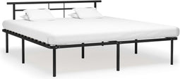 vidaXL - Bedframe - metaal - zwart - 200x200 - cm