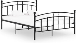 vidaXL - Bedframe - metaal - zwart - 200x200 - cm