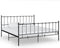 vidaXL - Bedframe - metaal - zwart - 200x200 - cm
