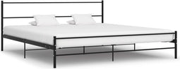 vidaXL - Bedframe - metaal - zwart - 200x200 - cm
