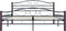 vidaXL - Bedframe - metaal - zwart - 200x200 - cm