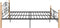 vidaXL - Bedframe - metaal - zwart - 200x200 - cm