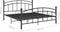 vidaXL - Bedframe - metaal - zwart - 200x200 - cm