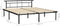 vidaXL - Bedframe - metaal - zwart - 200x200 - cm