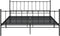 vidaXL - Bedframe - metaal - zwart - 200x200 - cm