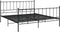 vidaXL - Bedframe - metaal - zwart - 200x200 - cm
