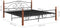 vidaXL - Bedframe - metaal - zwart - 200x200 - cm