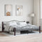 vidaXL - Bedframe - metaal - zwart - 200x200 - cm