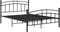 vidaXL - Bedframe - metaal - zwart - 200x200 - cm