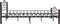 vidaXL - Bedframe - metaal - zwart - 200x200 - cm