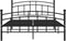 vidaXL - Bedframe - metaal - zwart - 200x200 - cm