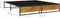 vidaXL - Bedframe - metaal - zwart - 200x200 - cm
