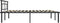 vidaXL - Bedframe - metaal - zwart - 200x200 - cm