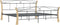 vidaXL - Bedframe - metaal - zwart - 200x200 - cm