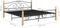vidaXL - Bedframe - metaal - zwart - 200x200 - cm