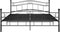vidaXL - Bedframe - metaal - zwart - 200x200 - cm