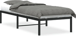 vidaXL - Bedframe - metaal - zwart - 80x200 - cm