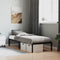vidaXL - Bedframe - metaal - zwart - 80x200 - cm