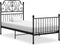 vidaXL - Bedframe - metaal - zwart - 90x200 - cm