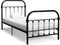 vidaXL - Bedframe - metaal - zwart - 90x200 - cm