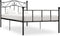 vidaXL - Bedframe - metaal - zwart - 90x200 - cm