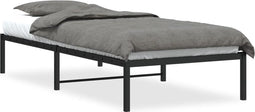 vidaXL - Bedframe - metaal - zwart - 90x200 - cm