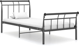 vidaXL - Bedframe - metaal - zwart - 90x200 - cm