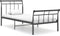 vidaXL - Bedframe - metaal - zwart - 90x200 - cm