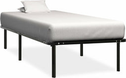vidaXL - Bedframe - metaal - zwart - 90x200 - cm
