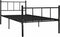 vidaXL - Bedframe - metaal - zwart - 90x200 - cm