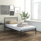 vidaXL - Bedframe - metaal - zwart - 90x200 - cm
