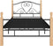 vidaXL - Bedframe - metaal - zwart - 90x200 - cm