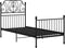 vidaXL - Bedframe - metaal - zwart - 90x200 - cm