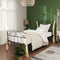vidaXL - Bedframe - metaal - zwart - 90x200 - cm