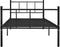 vidaXL - Bedframe - metaal - zwart - 90x200 - cm