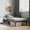 vidaXL - Bedframe - metaal - zwart - 90x200 - cm