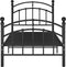 vidaXL - Bedframe - metaal - zwart - 90x200 - cm