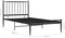 vidaXL - Bedframe - metaal - zwart - 90x200 - cm