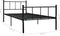 vidaXL - Bedframe - metaal - zwart - 90x200 - cm