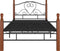 vidaXL - Bedframe - metaal - zwart - 90x200 - cm
