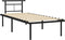 vidaXL - Bedframe - metaal - zwart - 90x200 - cm