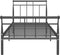 vidaXL - Bedframe - metaal - zwart - 90x200 - cm