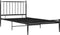 vidaXL - Bedframe - metaal - zwart - 90x200 - cm