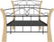 vidaXL - Bedframe - metaal - zwart - 90x200 - cm