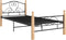 vidaXL - Bedframe - metaal - zwart - 90x200 - cm
