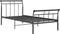 vidaXL - Bedframe - metaal - zwart - 90x200 - cm