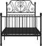 vidaXL - Bedframe - metaal - zwart - 90x200 - cm