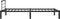 vidaXL - Bedframe - metaal - zwart - 90x200 - cm