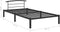 vidaXL - Bedframe - metaal - zwart - 90x200 - cm